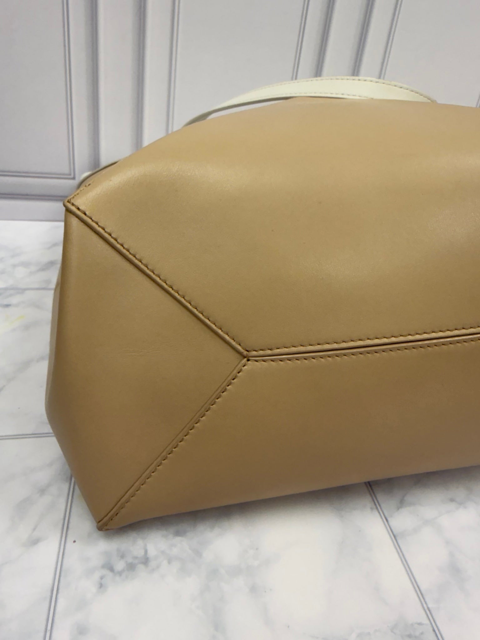 Loewe Tan & Cream Leather Puzzle Tote