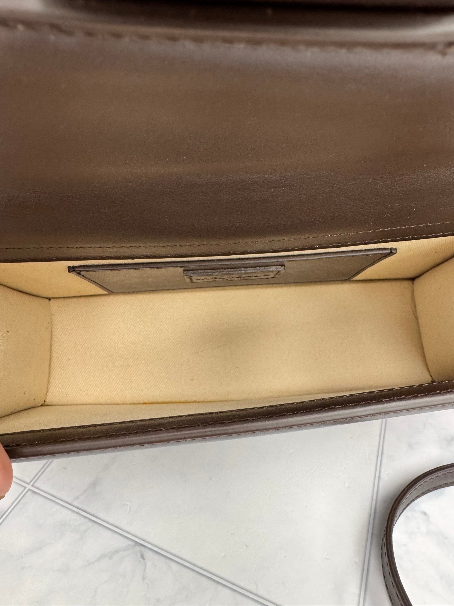LIKE NEW - Jacquemus Dark Brown Leather Le Grand Bambino 2Way Bag