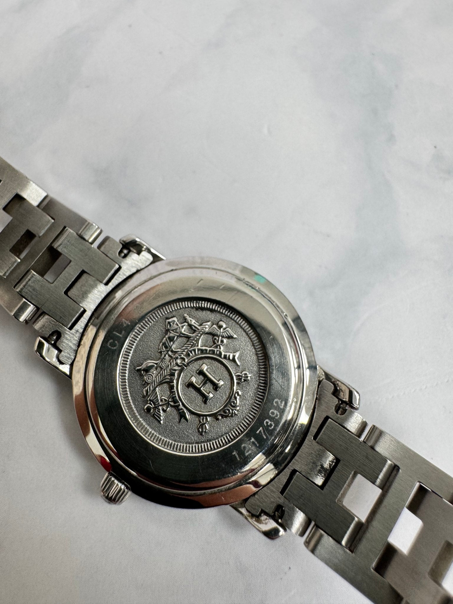 Hermes Stainless Steel Clipper Watch