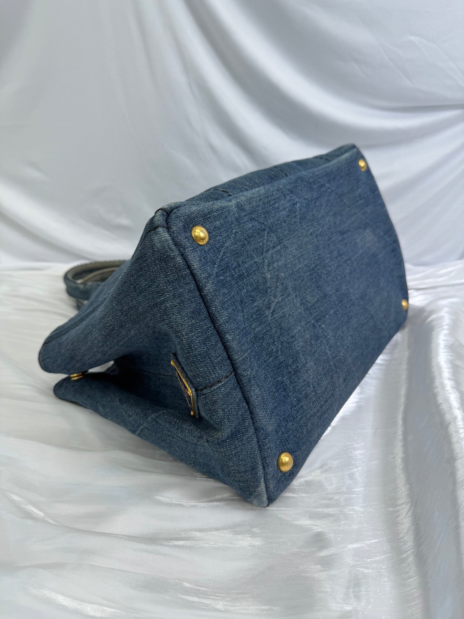 Prada Denim Canvas Medium Canapa Bag