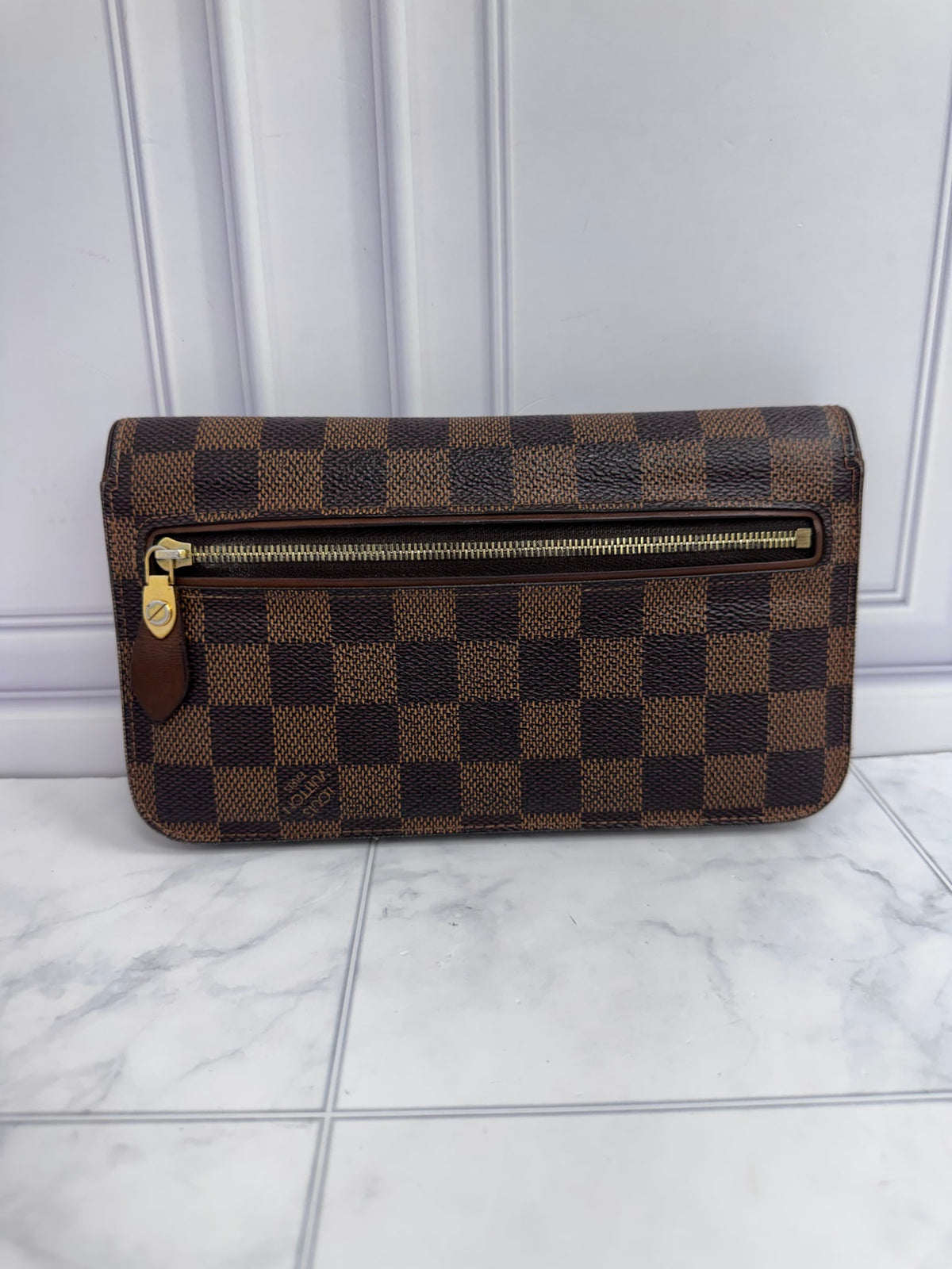 Louis Vuitton Damier Ebene Portefeuille Ascot Long Wallet