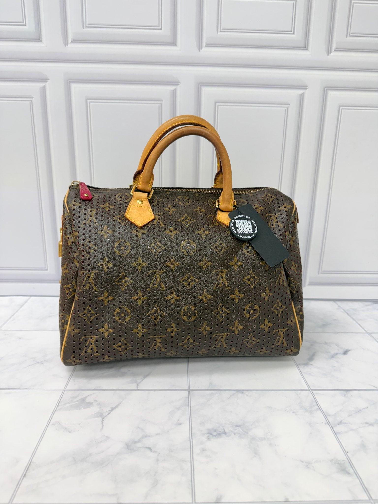 Louis Vuitton Monogram Fuchsia Perforated Speedy 30