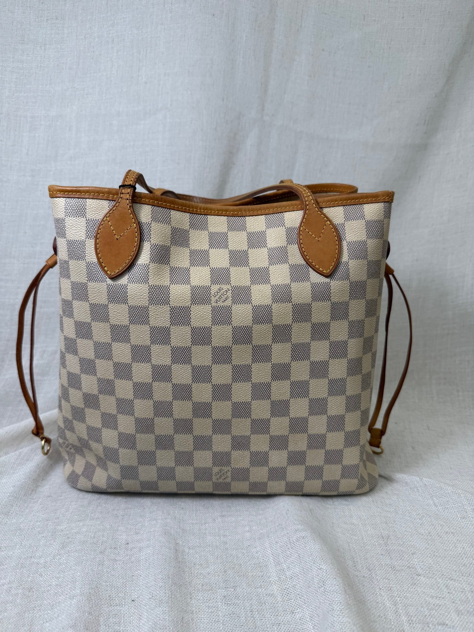 Louis Vuitton Damier Azur Canvas Neverfull Tote Bag 