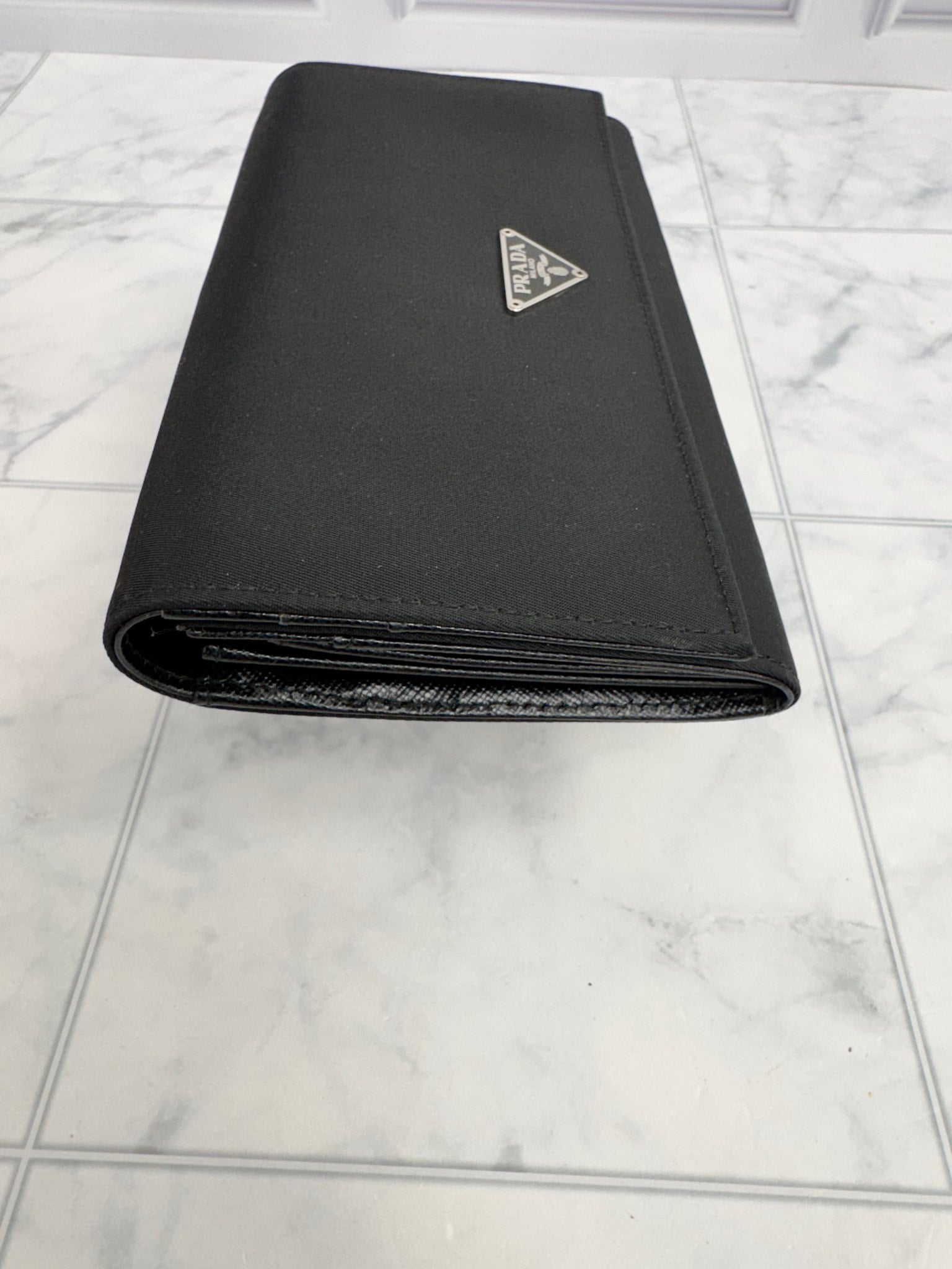 Prada Black Nylon Long Wallet