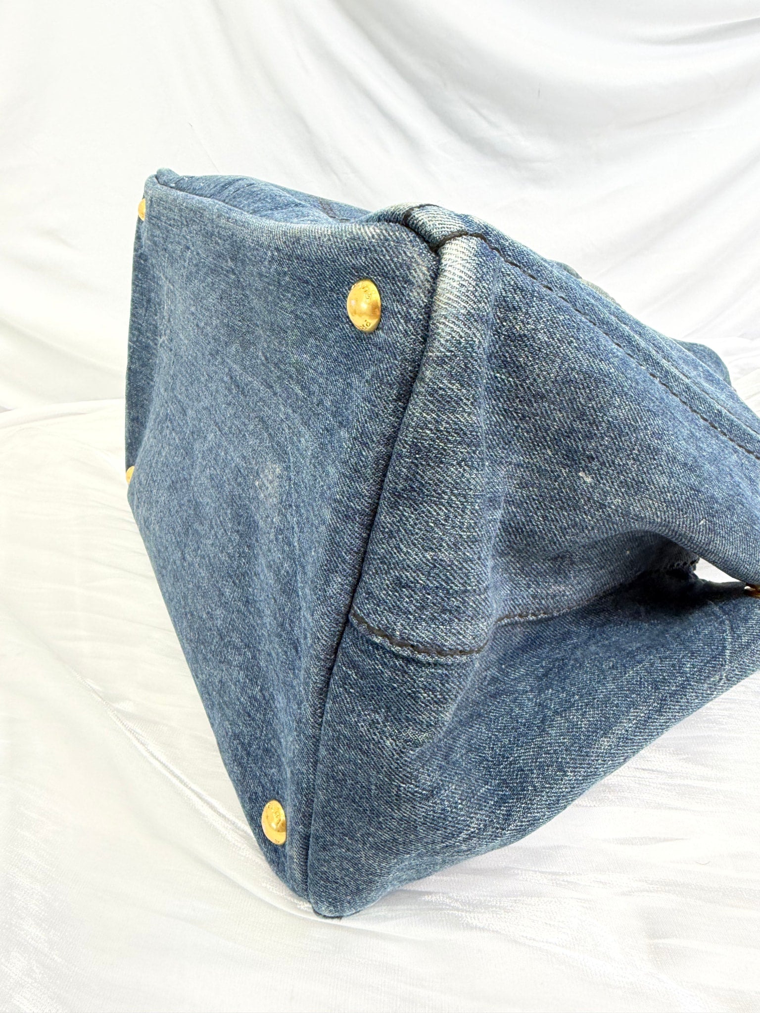 Prada Denim Canvas Medium Canapa Bag