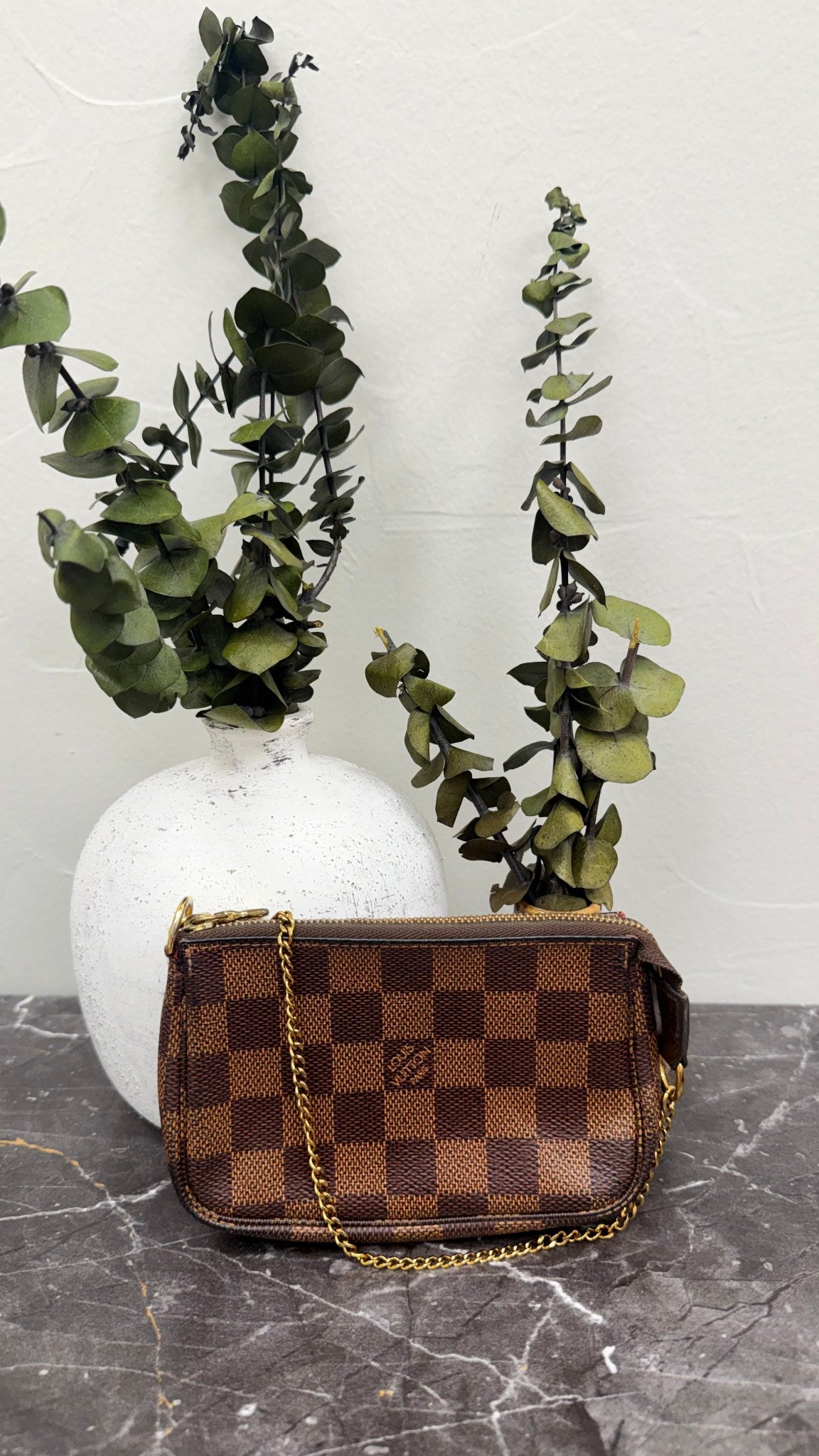 Louis Vuitton Damier Ebene Mini Pochette Accessories 