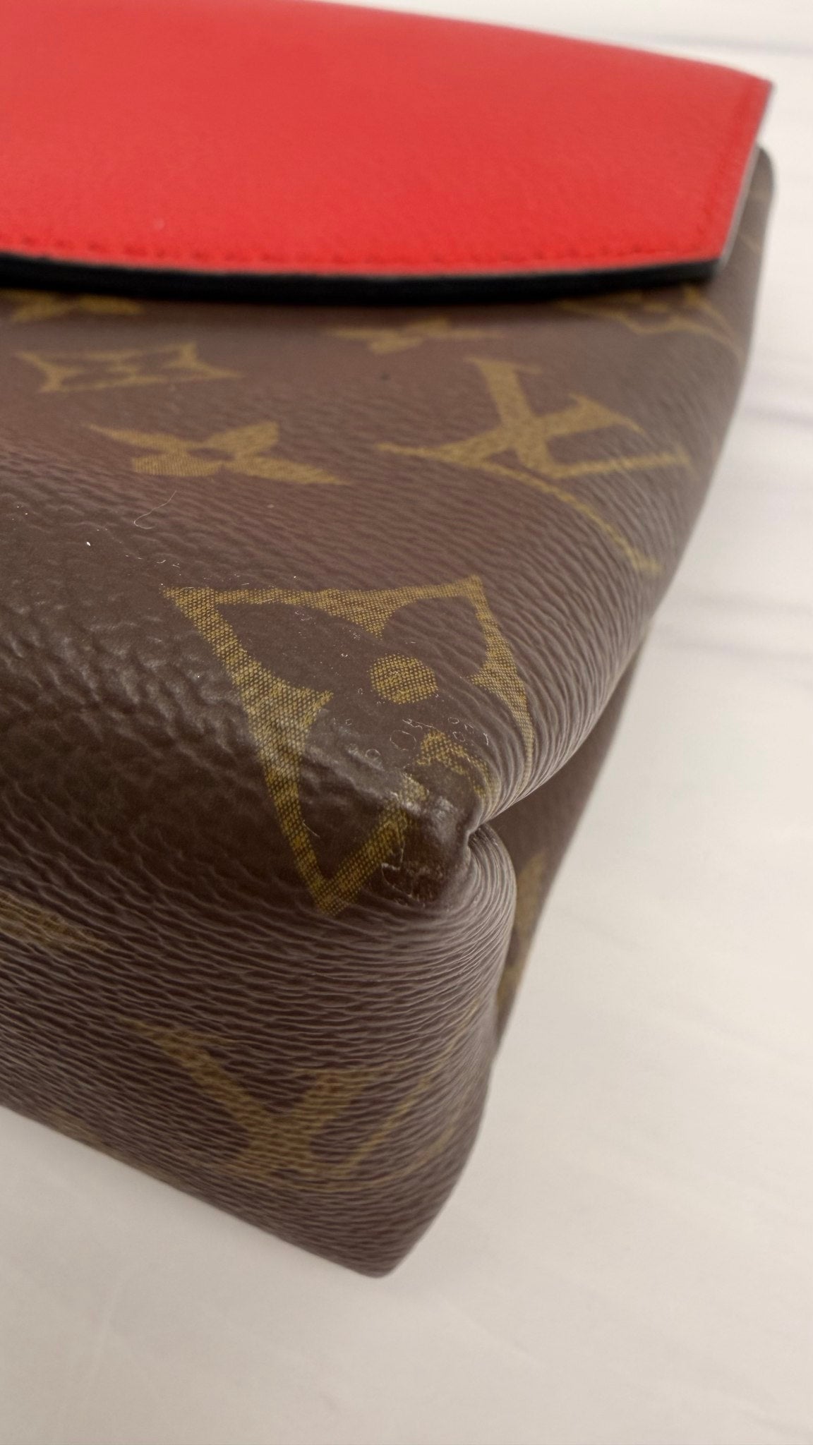 BRAND NEW - Louis Vuitton Monogram & Red Saint Placide Shoulder Bag