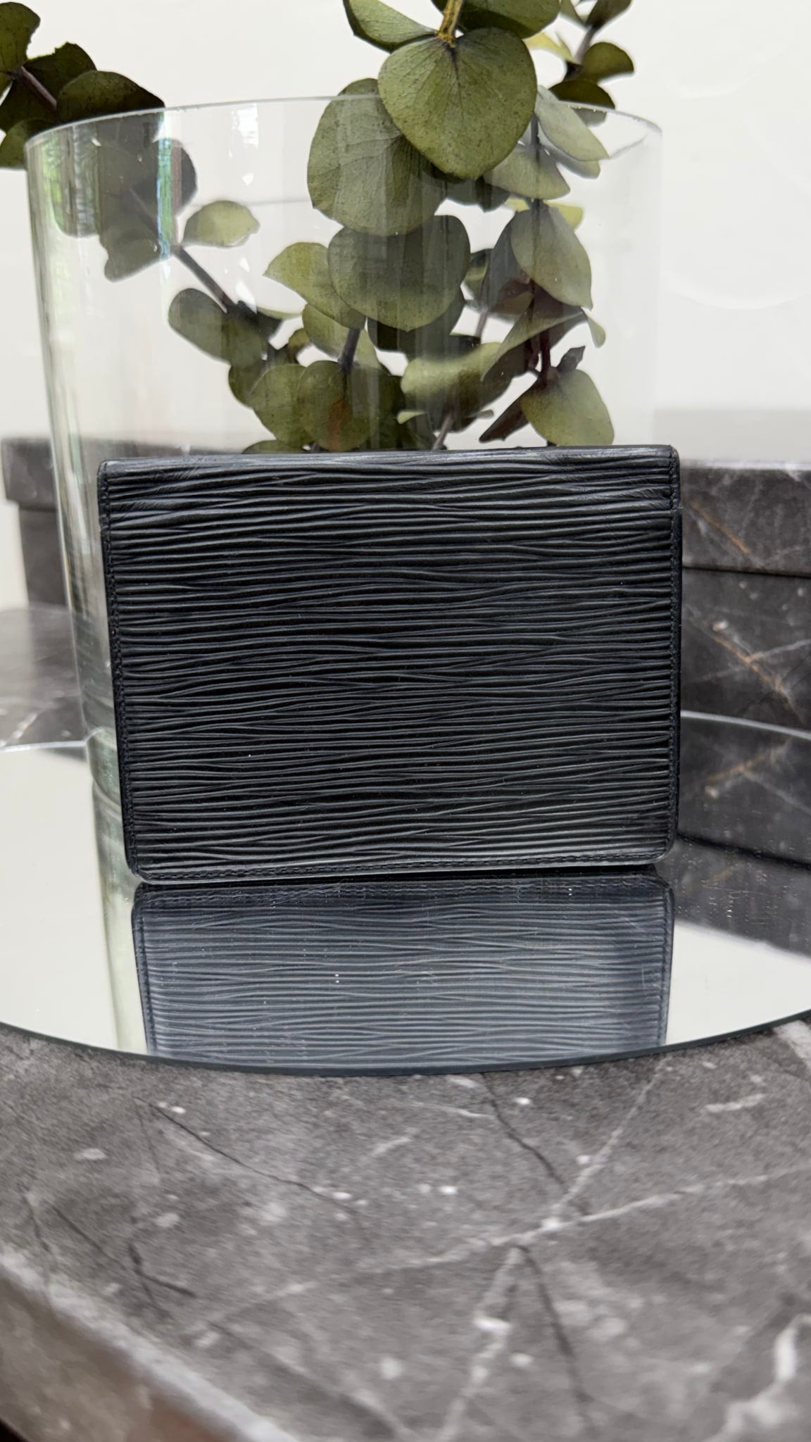 Louis Vuitton Black Epi ID Case 