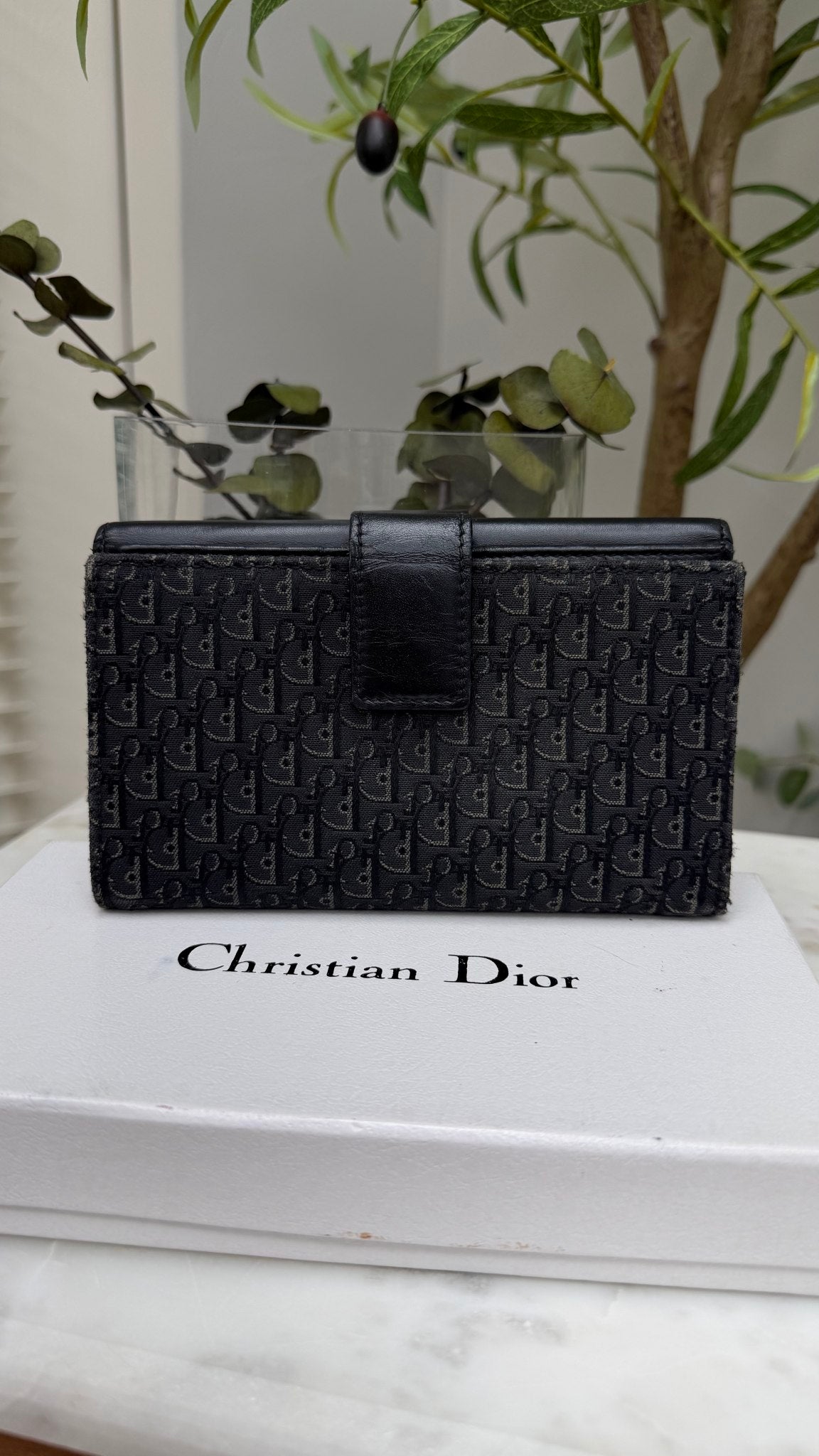 Christian Dior Vintage Black Dior Canvas Street Chic Wallet