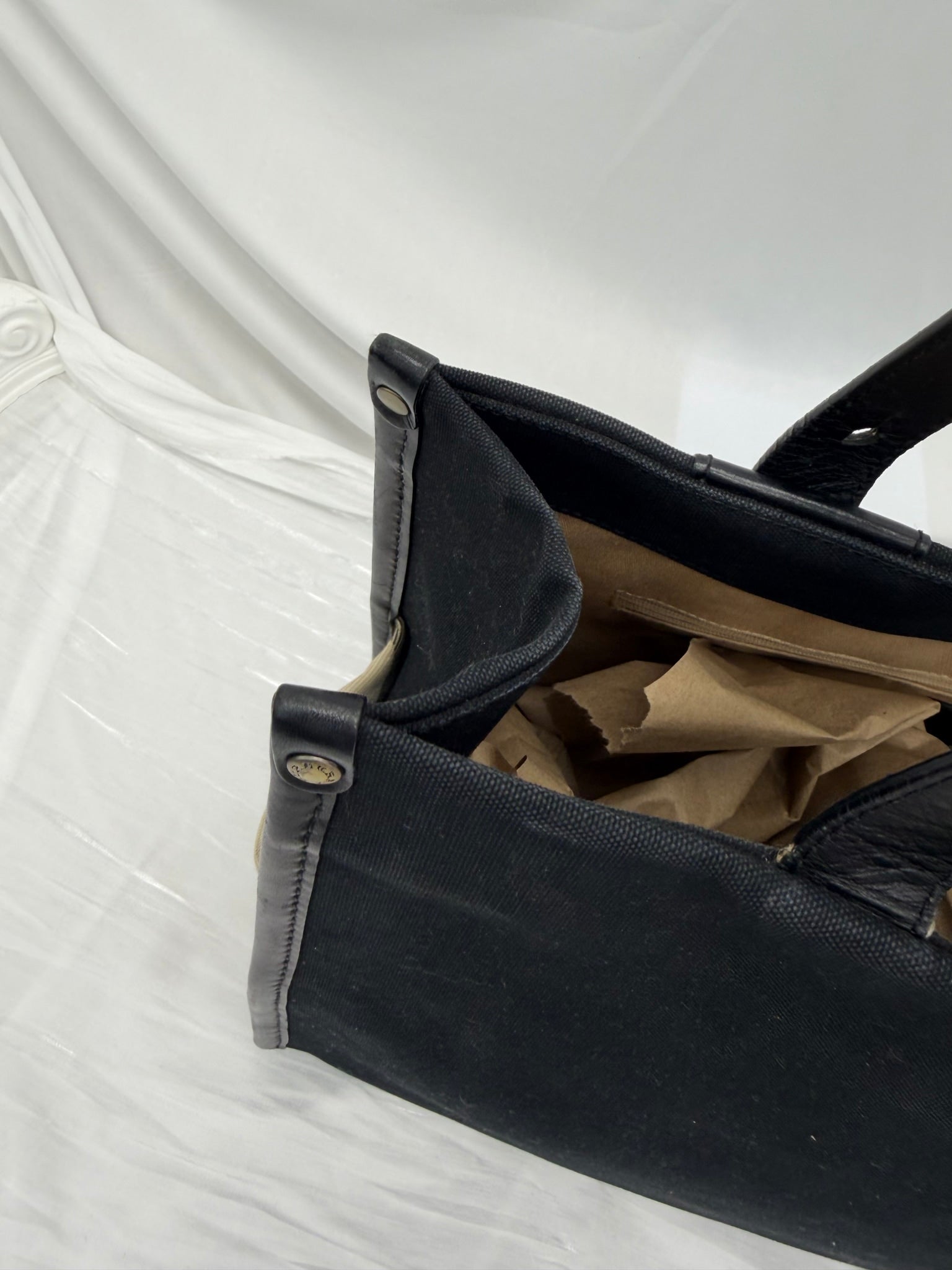 Burberry Black Canvas Tote Bag