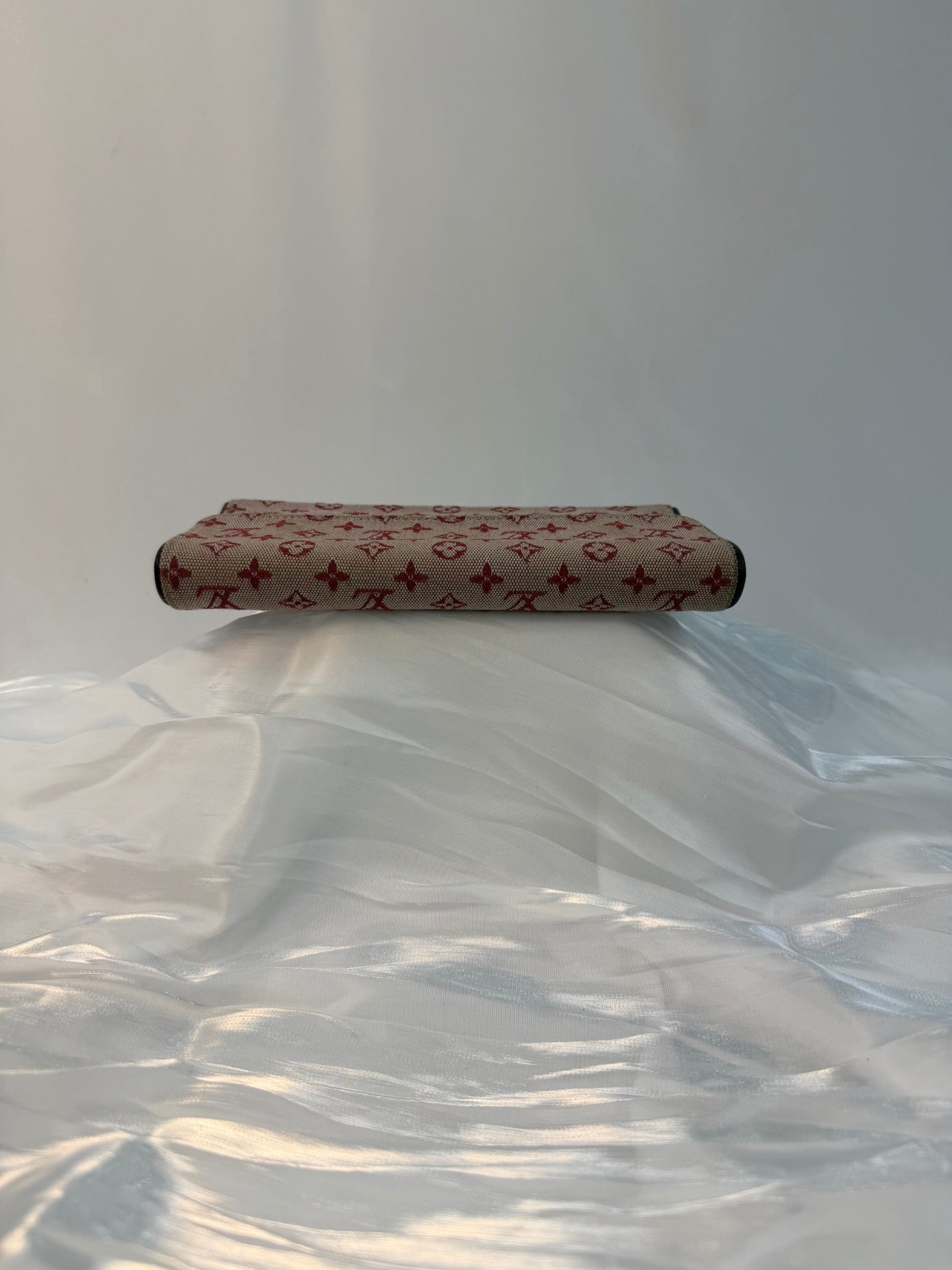 Louis Vuitton Burgundy Canvas Mini Lin Snap Wallet