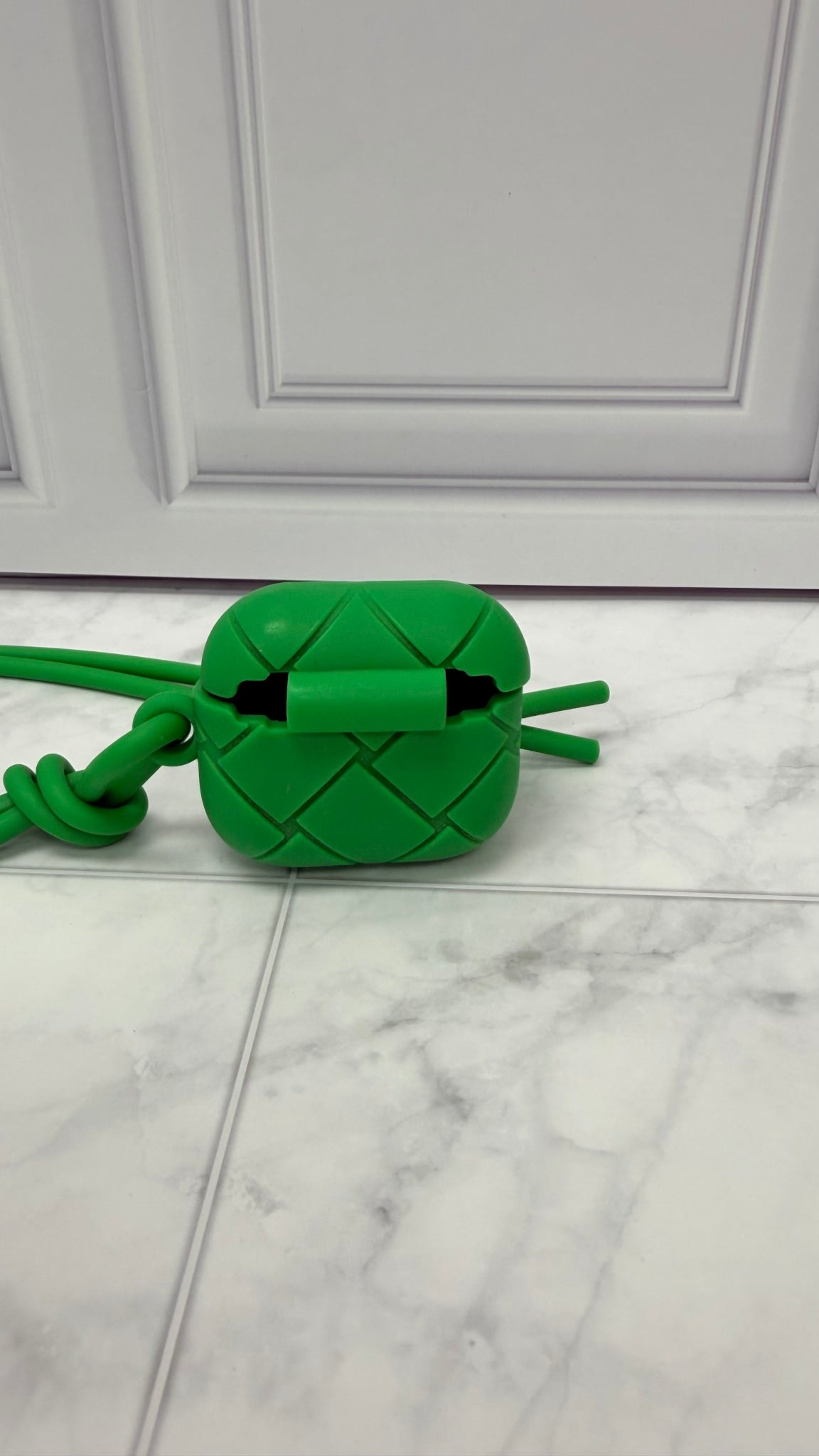 Bottega Veneta Green Rubber Parakeet AirPods Pro case