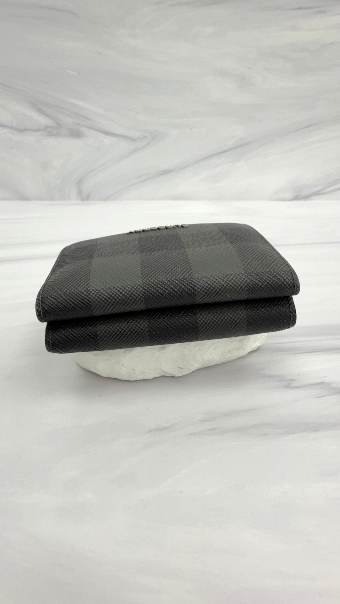 Burberry Grey And Black PVC Trifold Wallet