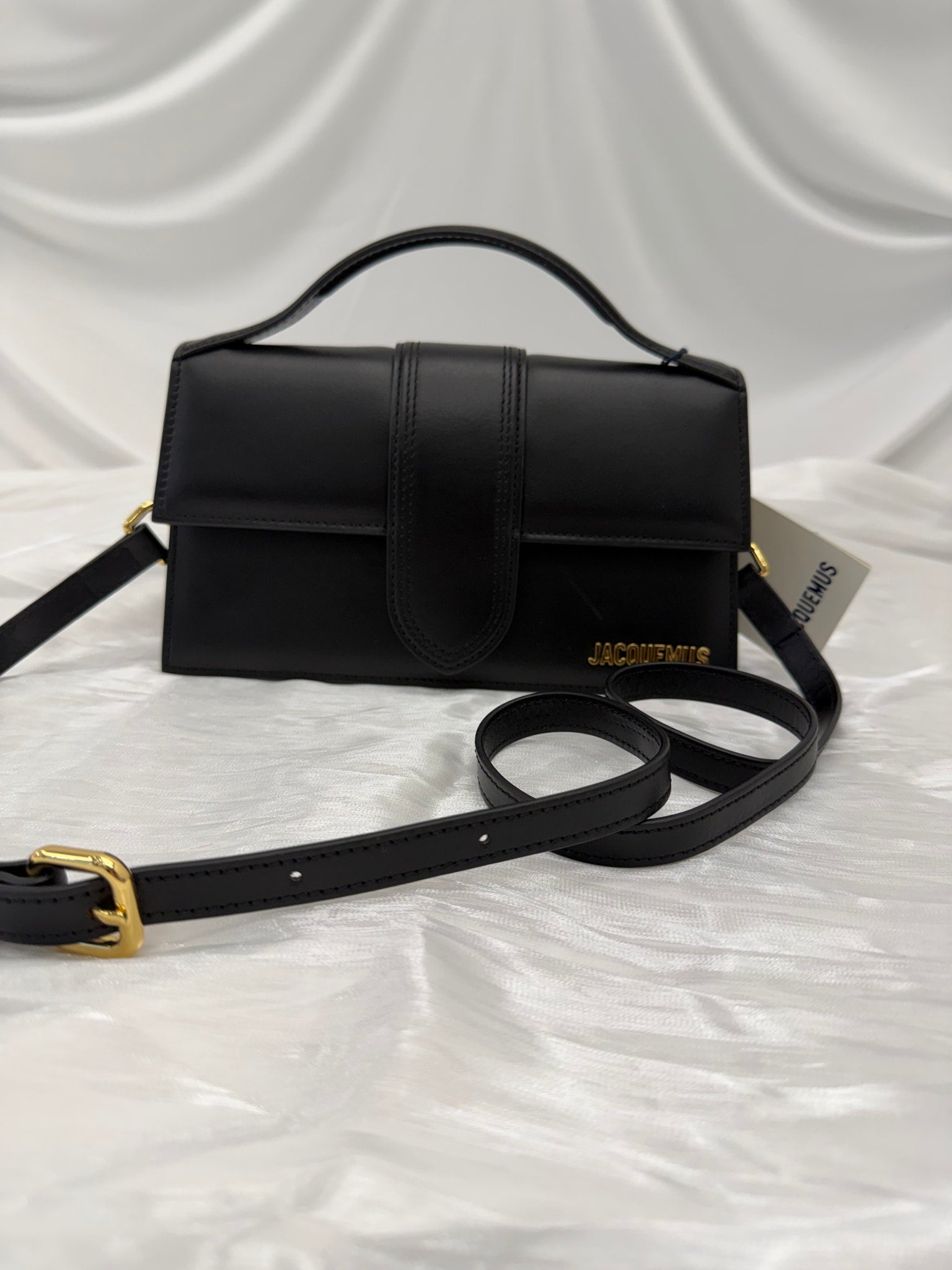 BRAND NEW- Jacquemus Black Leather Le Grand Bambino 2way Bag