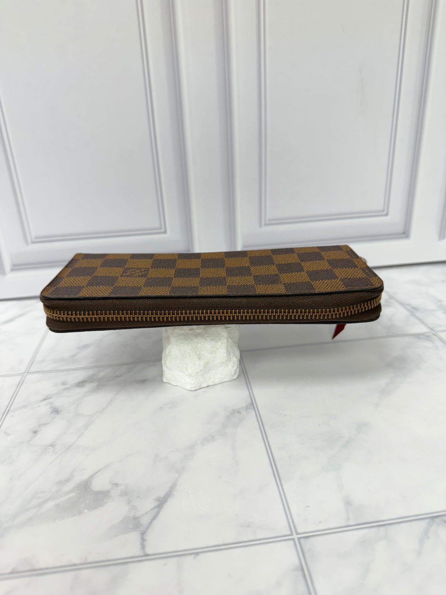 Louis Vuitton Damier Ebene Portefeuille Clemence Zippy Wallet 