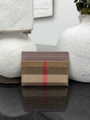 Burberry Novacheck & Leather Card Case
