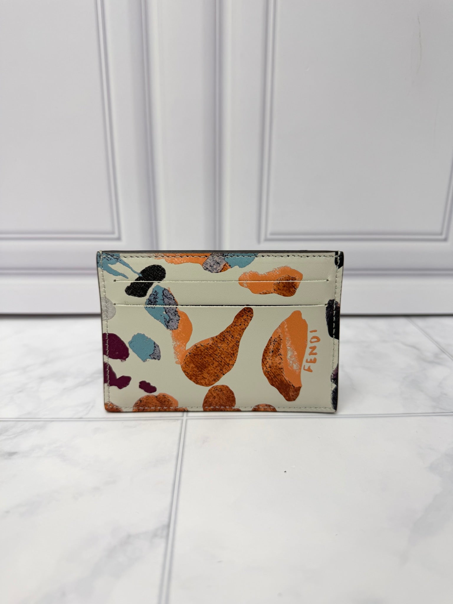 BRAND NEW - Fendi Multicolor Leather Card Case 