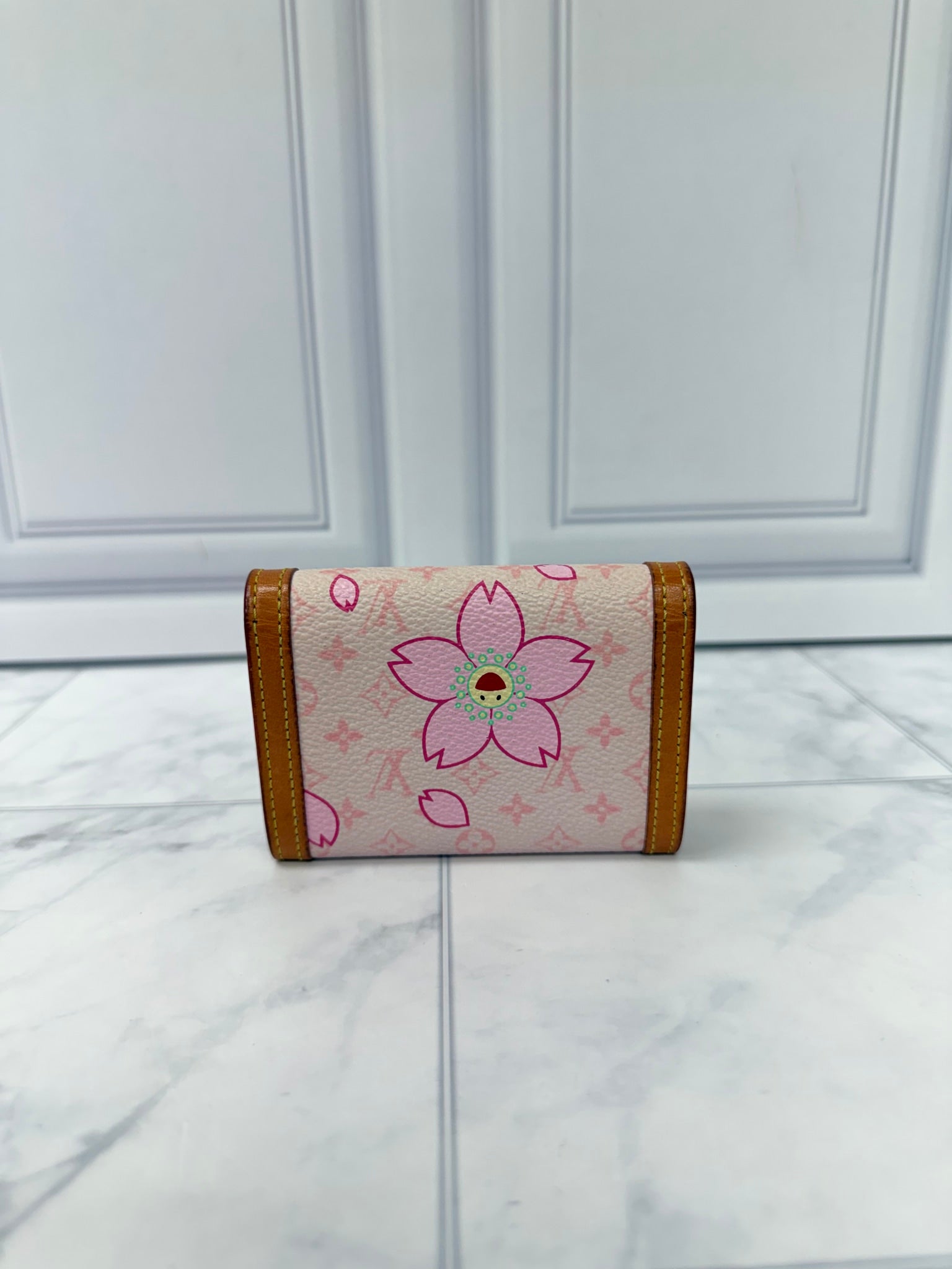 Louis Vuitton Monogram Pink Cherry Blossom Coin Purse 