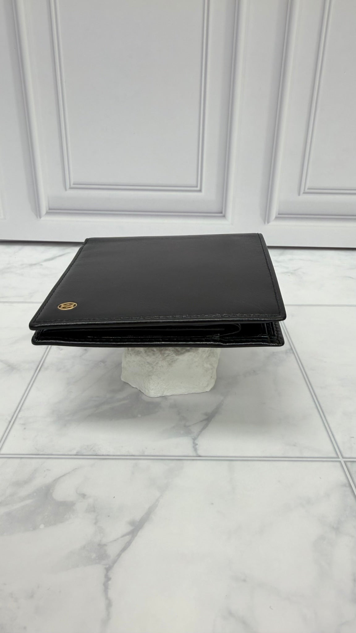 Cartier Black Leather Bifold Wallet 