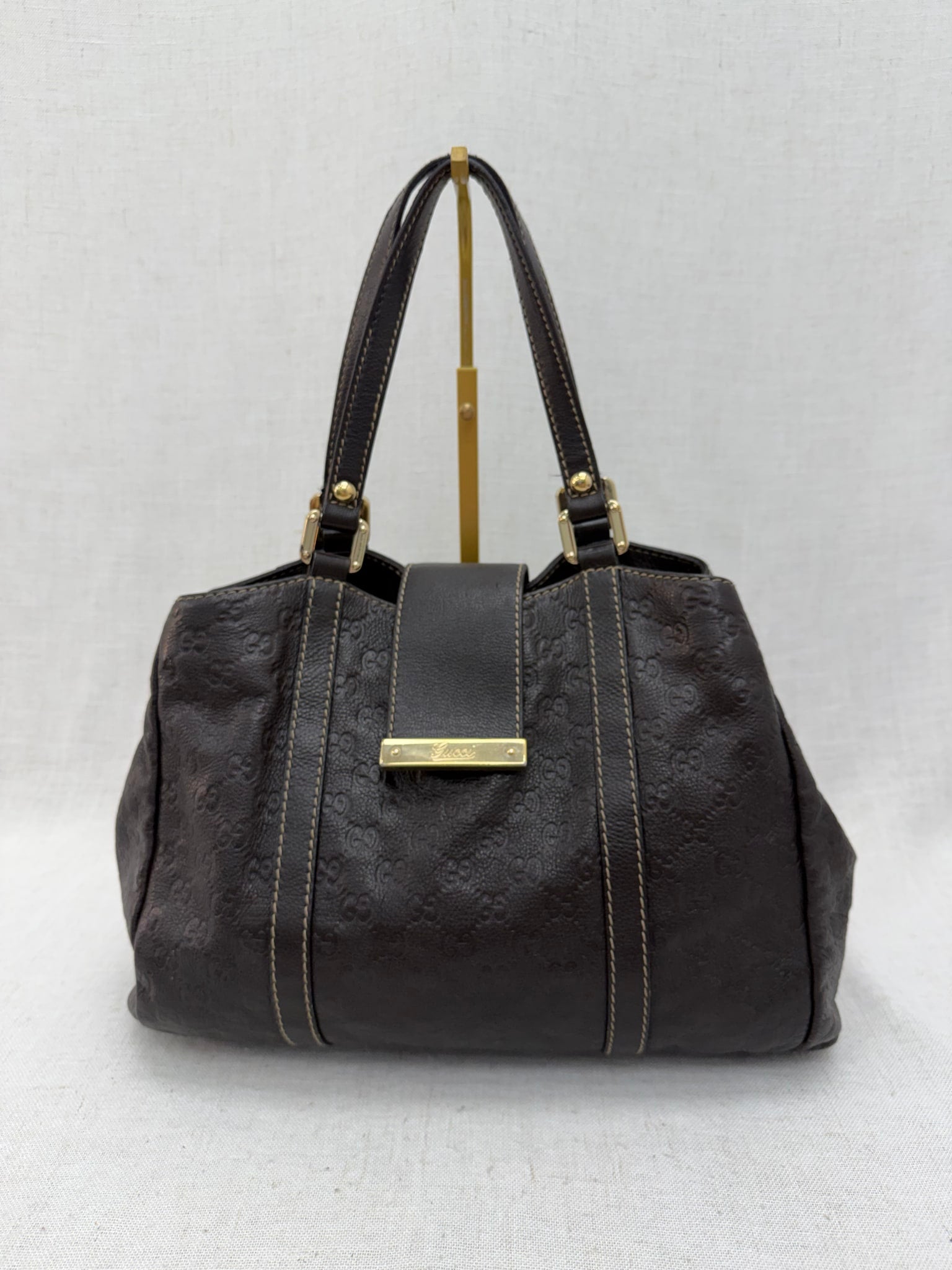 Gucci Brown Guccissima Leather Hobo Tote