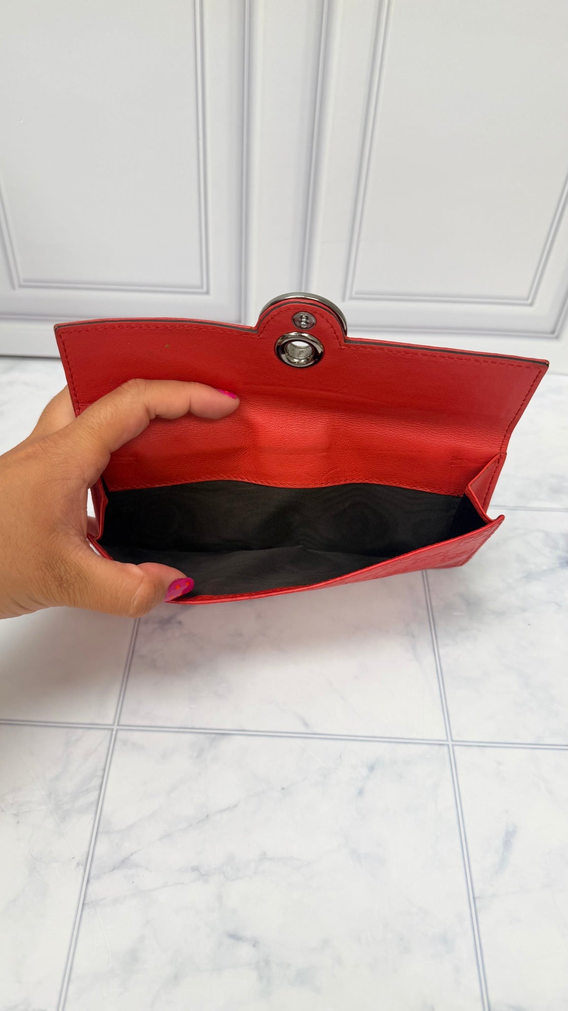 Gucci Red Guccissima Leather Wallet