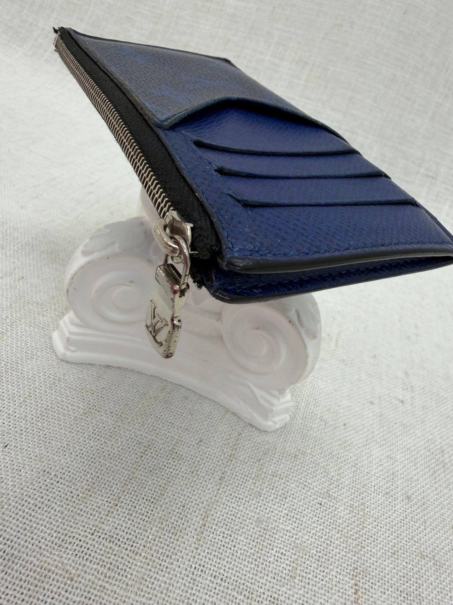 Louis Vuitton Cobalt Monogram & Blue Taiga Leather Coin Card Holder