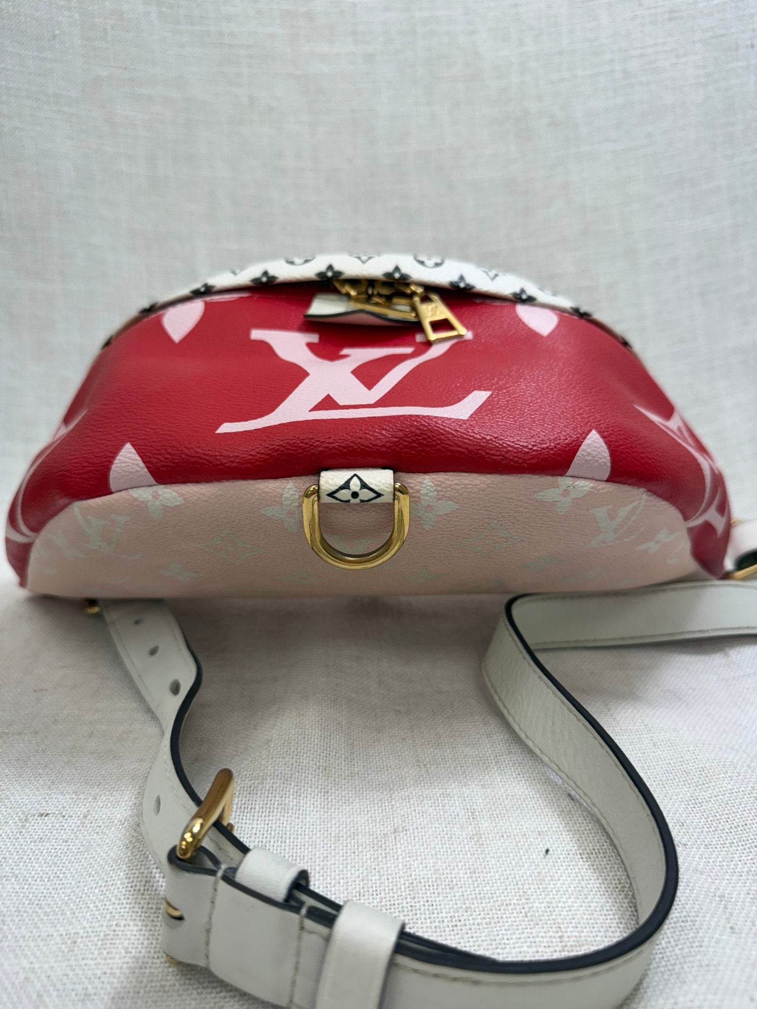 Louis Vuitton Pink Red And White Monogram Giant Bumbag 