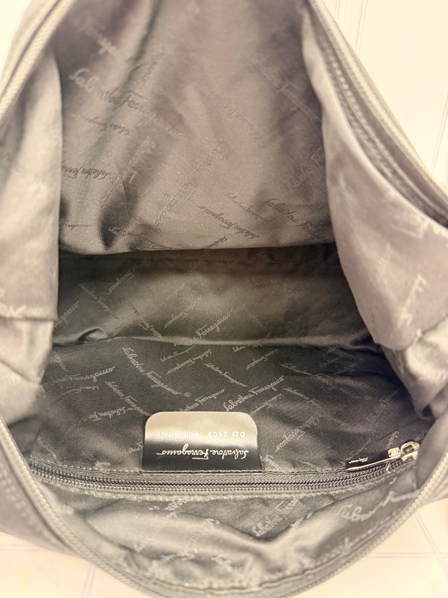 Salvatore Ferragamo Black Nylon Shoulder bag