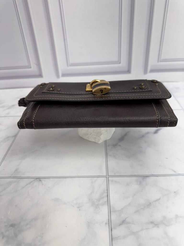 Chloe Brown Leather Paddington Long Wallet
