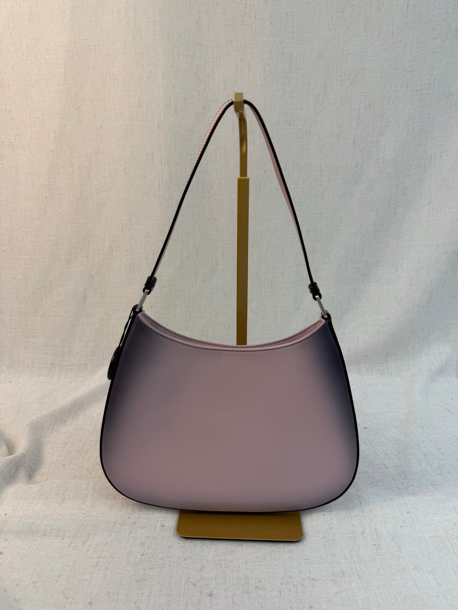 Prada Pink Ombre Patent Leather Cleo Shoulder Bag