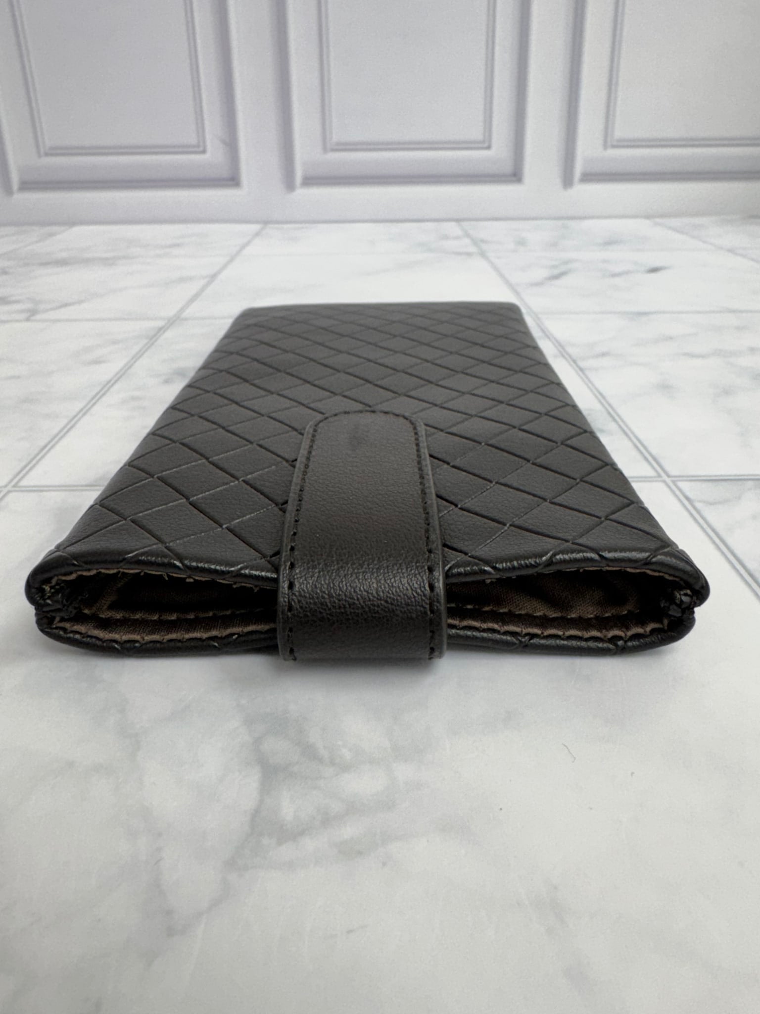 Bottega Veneta Brown Interacciato Lambskin Glasses Case 