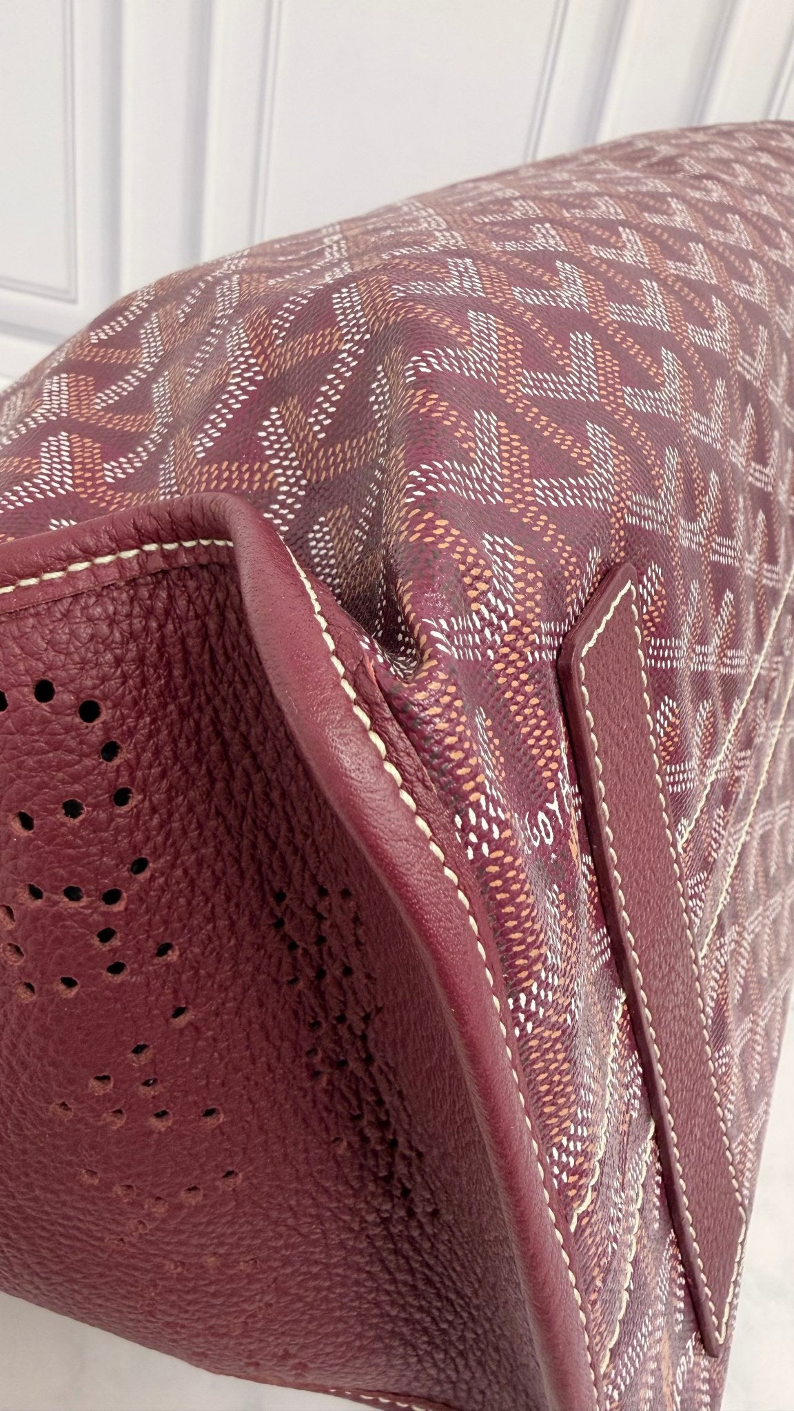 Goyard Burgundy Goyardine Canvas Sac Hardy PM Pet Carrier 