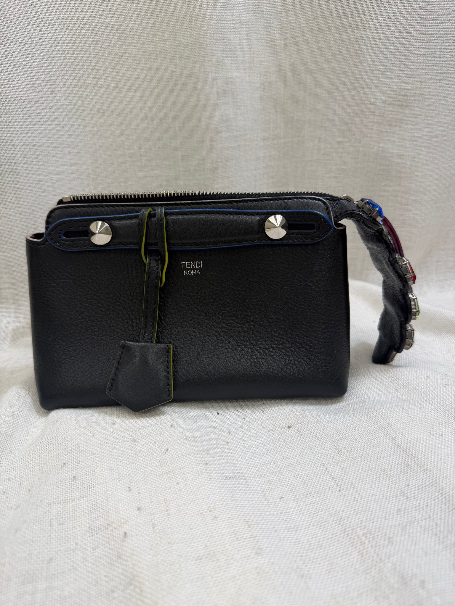 Fendi Black Leather By The Way Mini Boston Bag 