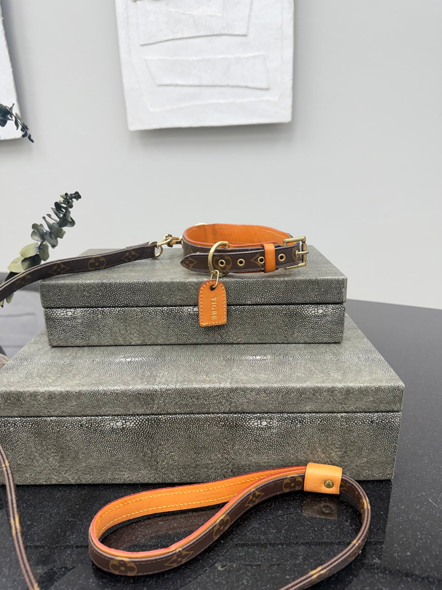 Louis Vuitton Monogram Dog Leash And Collar 