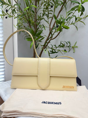 BRAND NEW - Jacquemus Creme Leather Le Bambino Long Shoulder Bag