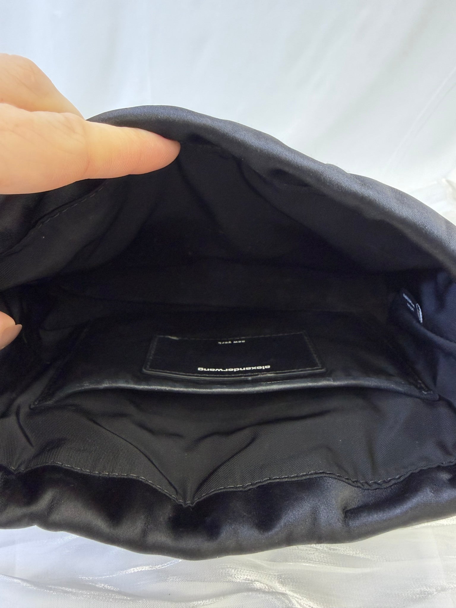 Alexander Wang Black Satin Shoulder Bag 