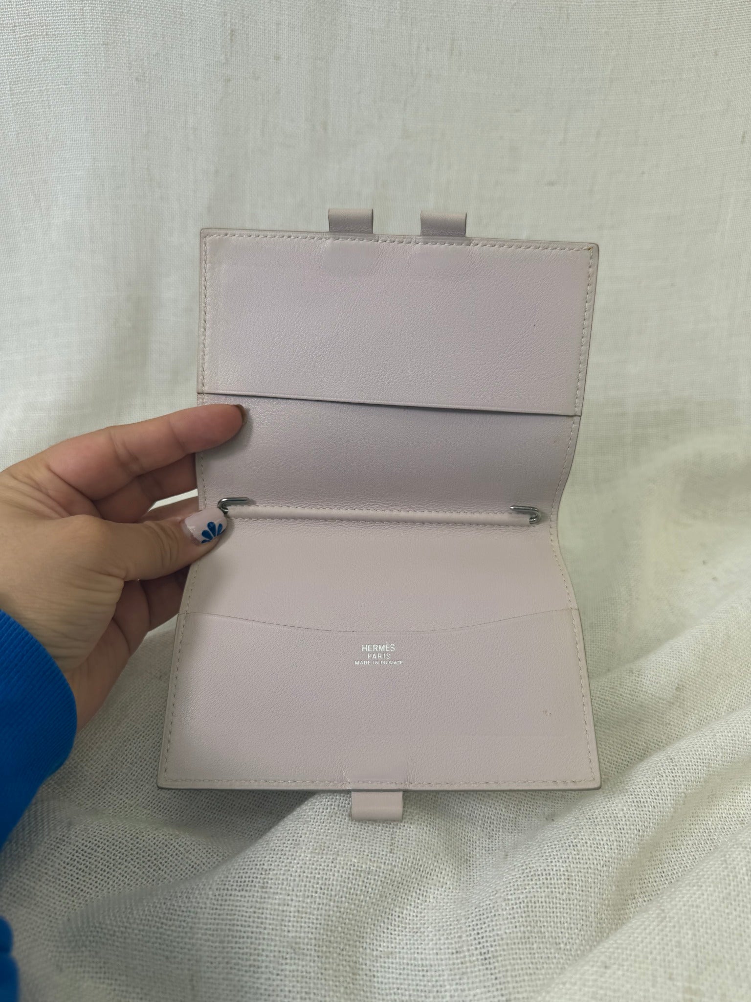 Hermes Pink Leather Passport Holder