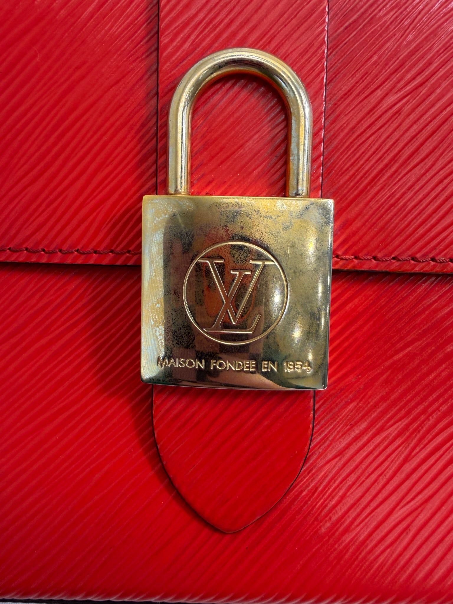 Louis Vuitton Red Epi Locky Coquelicot BB