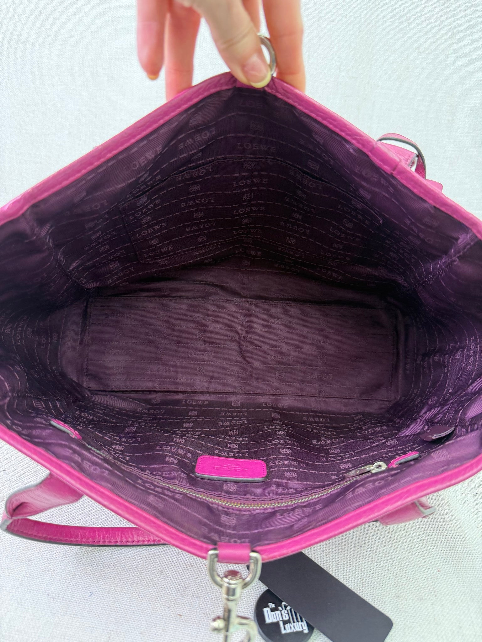 Loewe Fuchsia Leather Heritage Tote