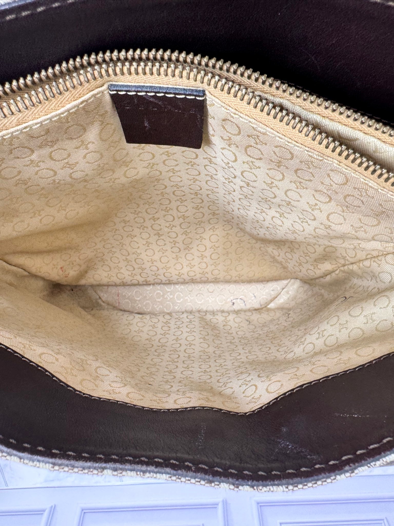 Celine Brown C Macadam Canvas Bucket Bag