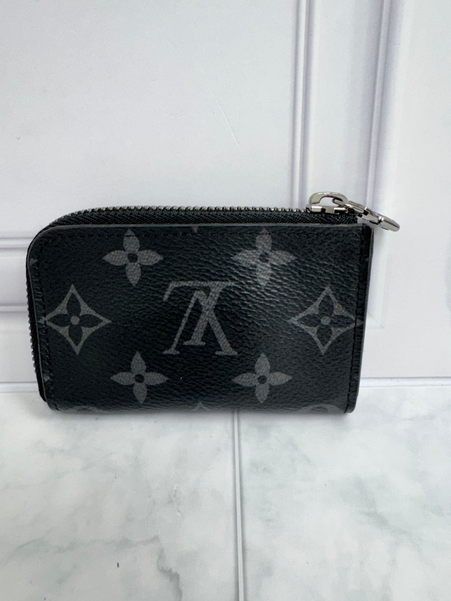 Louis Vuitton Monogram Eclipse Porte Monnaie Jules Coin Wallet