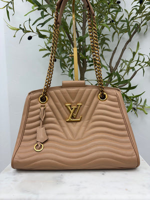Louis Vuitton Brown Leather New Wave Chain Tote Bag