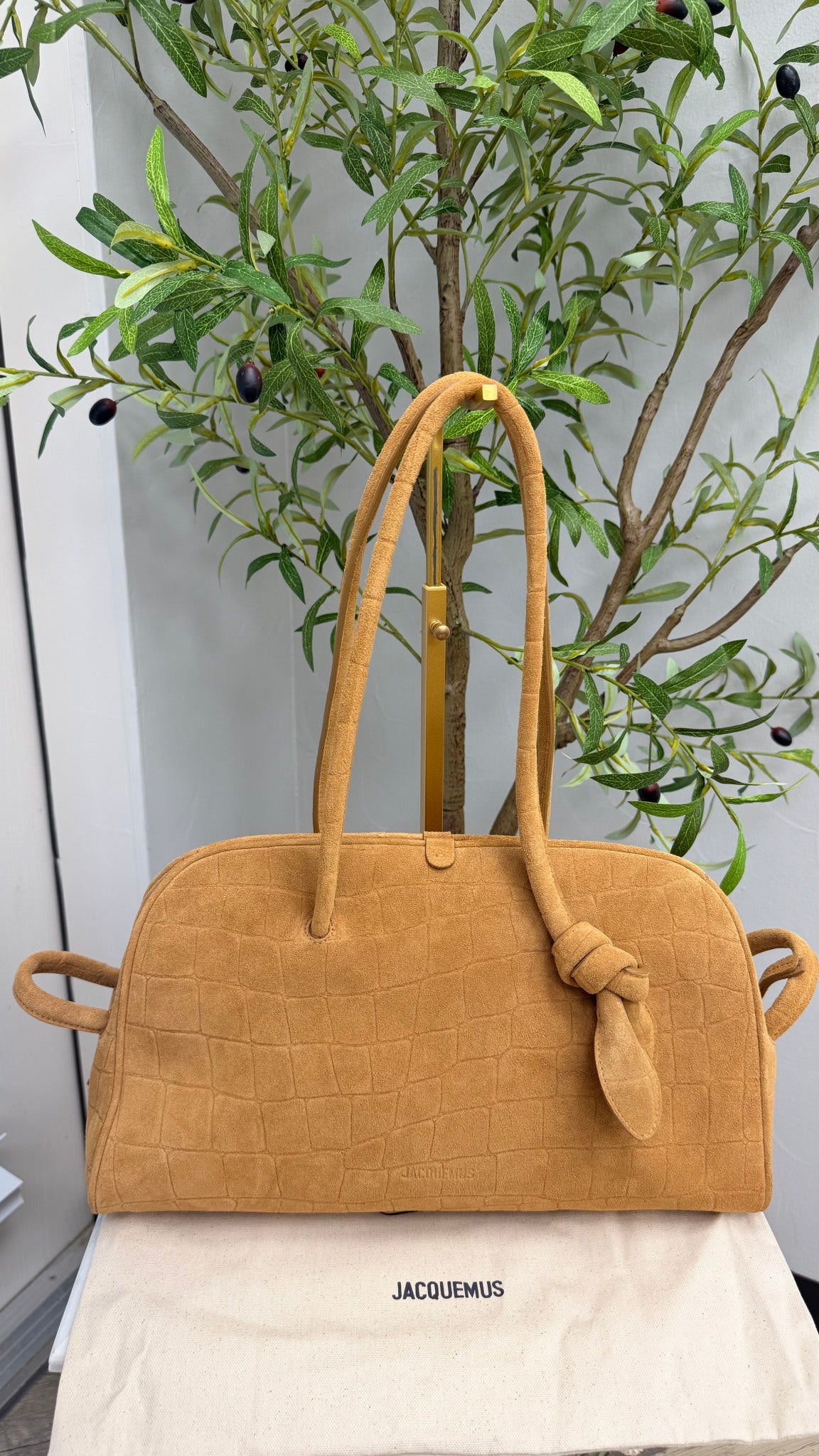 BRAND NEW - Jacquemus Camel Suede Leather Le Turismo Shoulder Bag