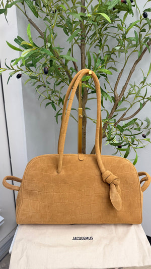 BRAND NEW - Jacquemus Camel Suede Leather Le Turismo Shoulder Bag