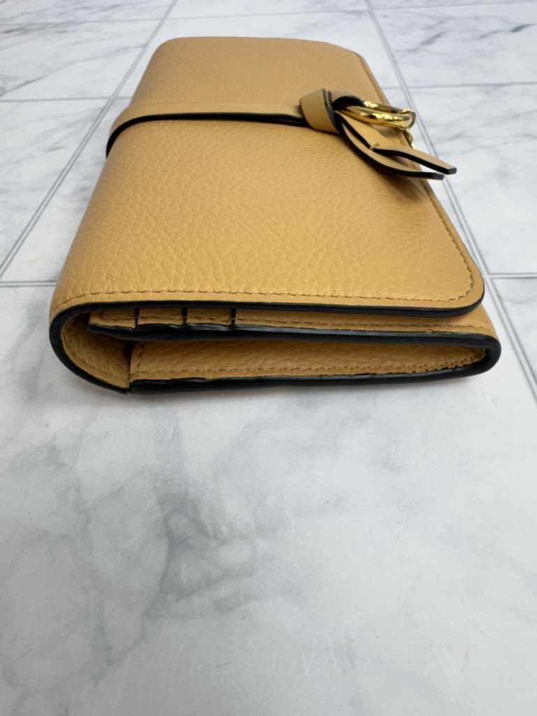 Chloe Beige Grained Leather Alphabet Long Wallet