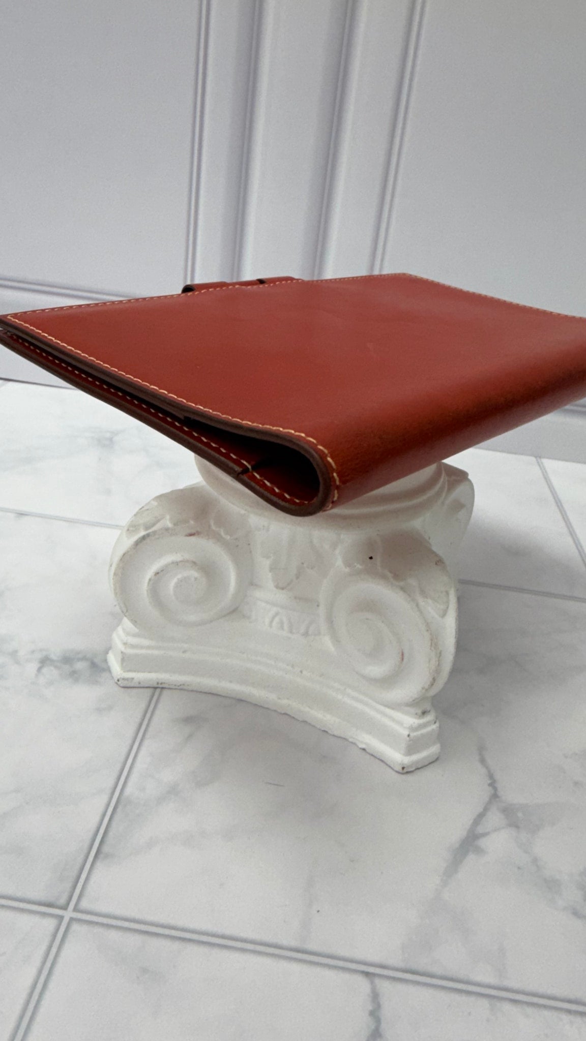 Hermes Cognac Leather Passport Agenda