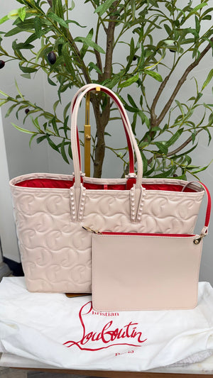 Christian Louboutin Pink Leather Cabata Tote Bag