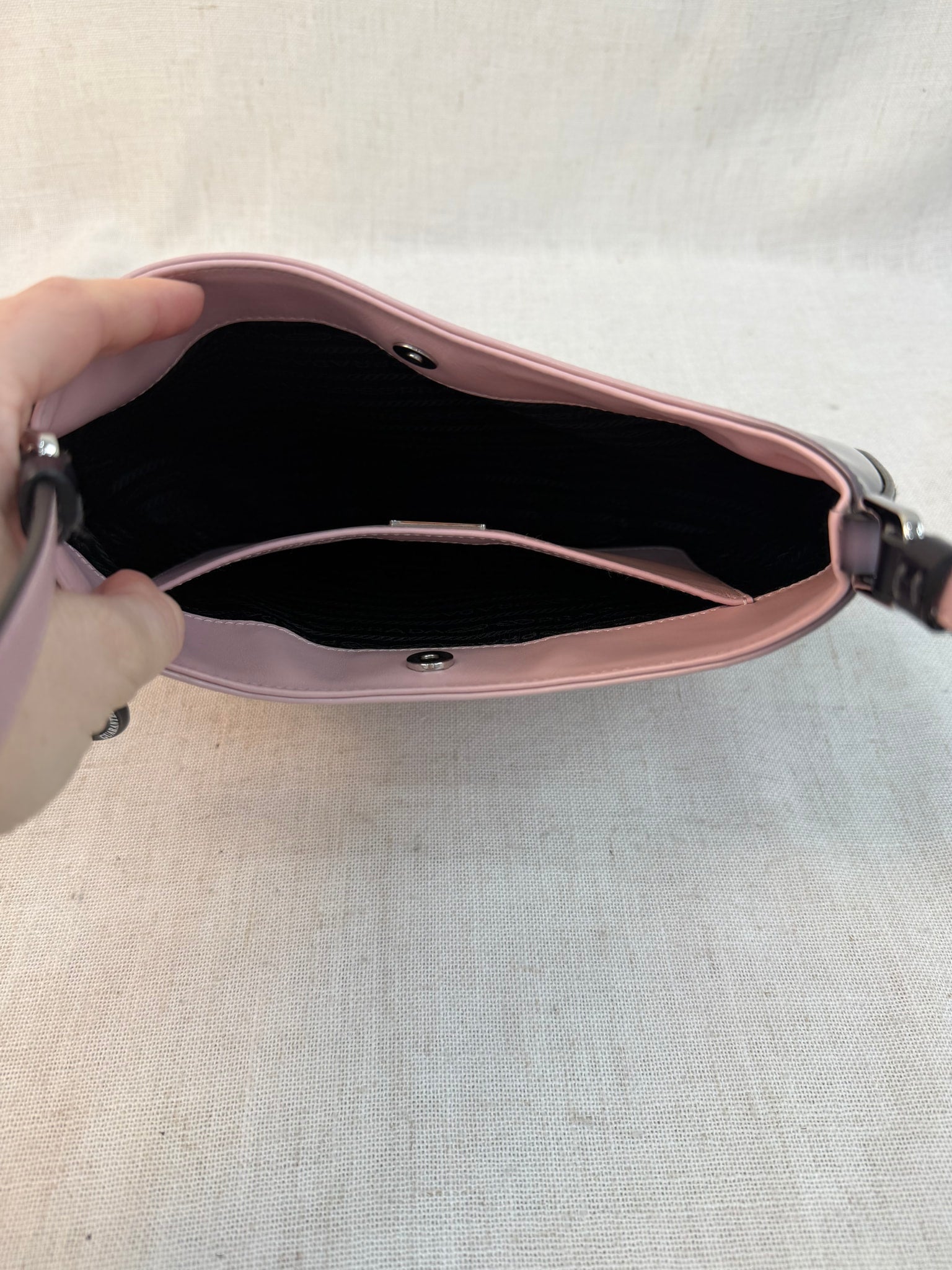 Prada Pink Ombre Patent Leather Cleo Shoulder Bag