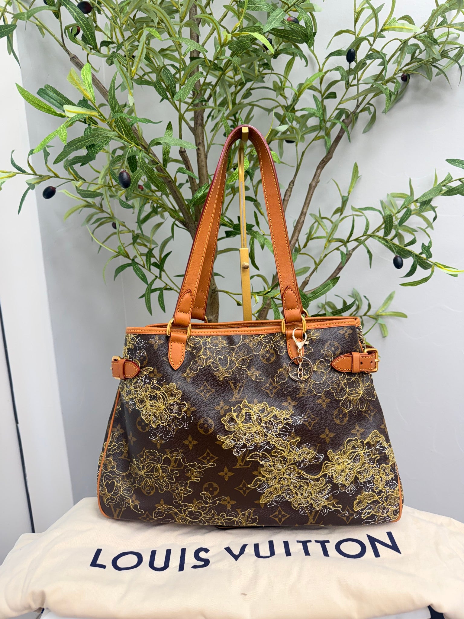 Louis Vuitton Monogram Gold Dentelle Batignolles Tote Bag