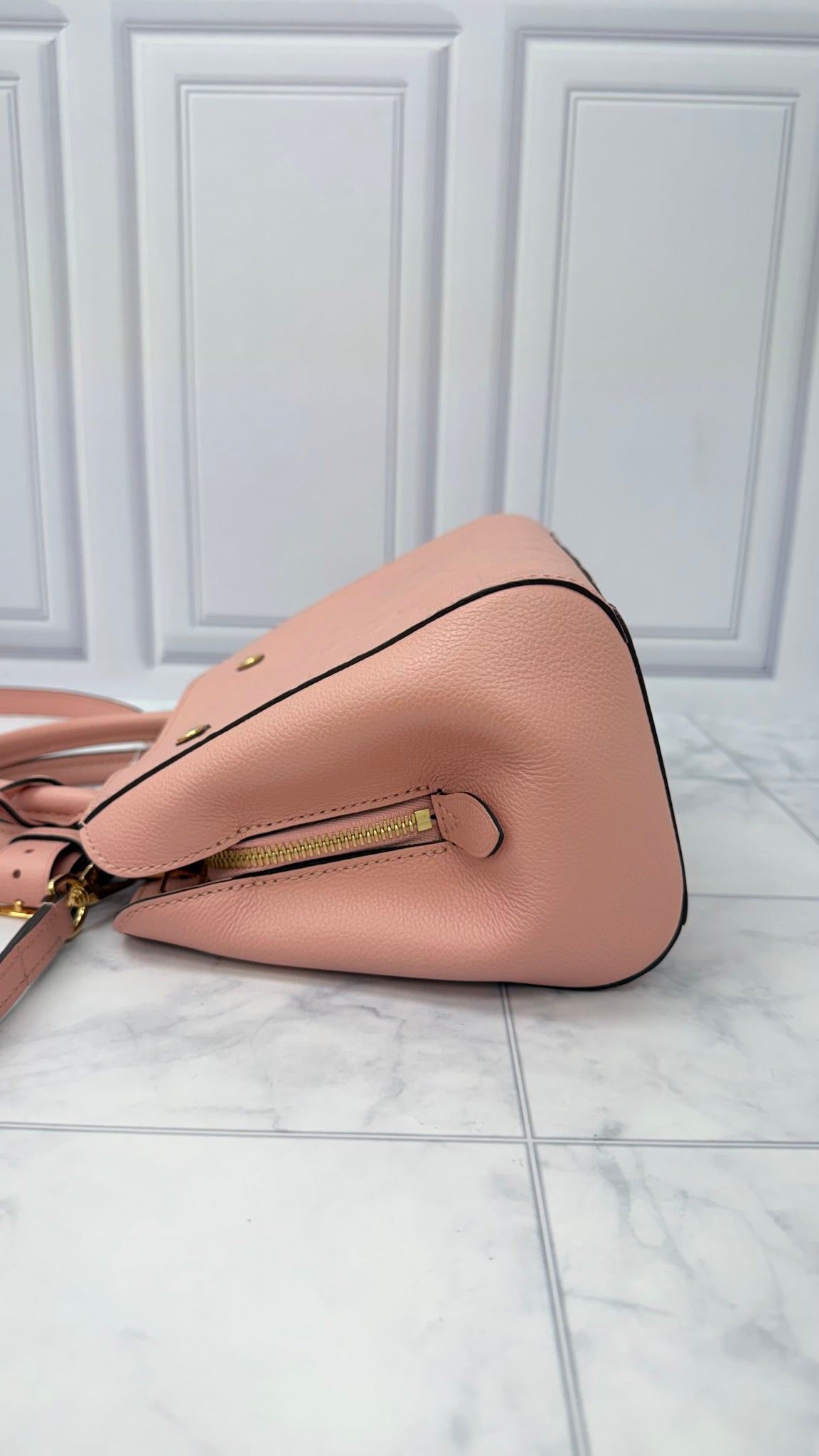 Louis Vuitton Pink Monogram Empreinte Leather Montaigne BB Handbag 